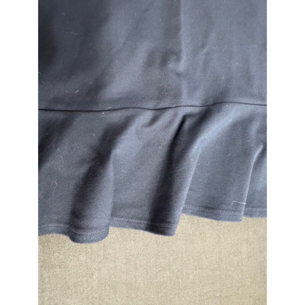 Draper James Navy Ponte Scallop Ruffle Hem Dress Nautical Coastal Preppy M - Picture 4 of 11